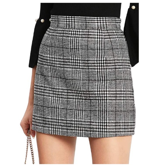 high waisted bodycon mini skirt